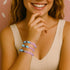 Lilac Guava | .925 Sterling Silver | Firework Glass Bracelet